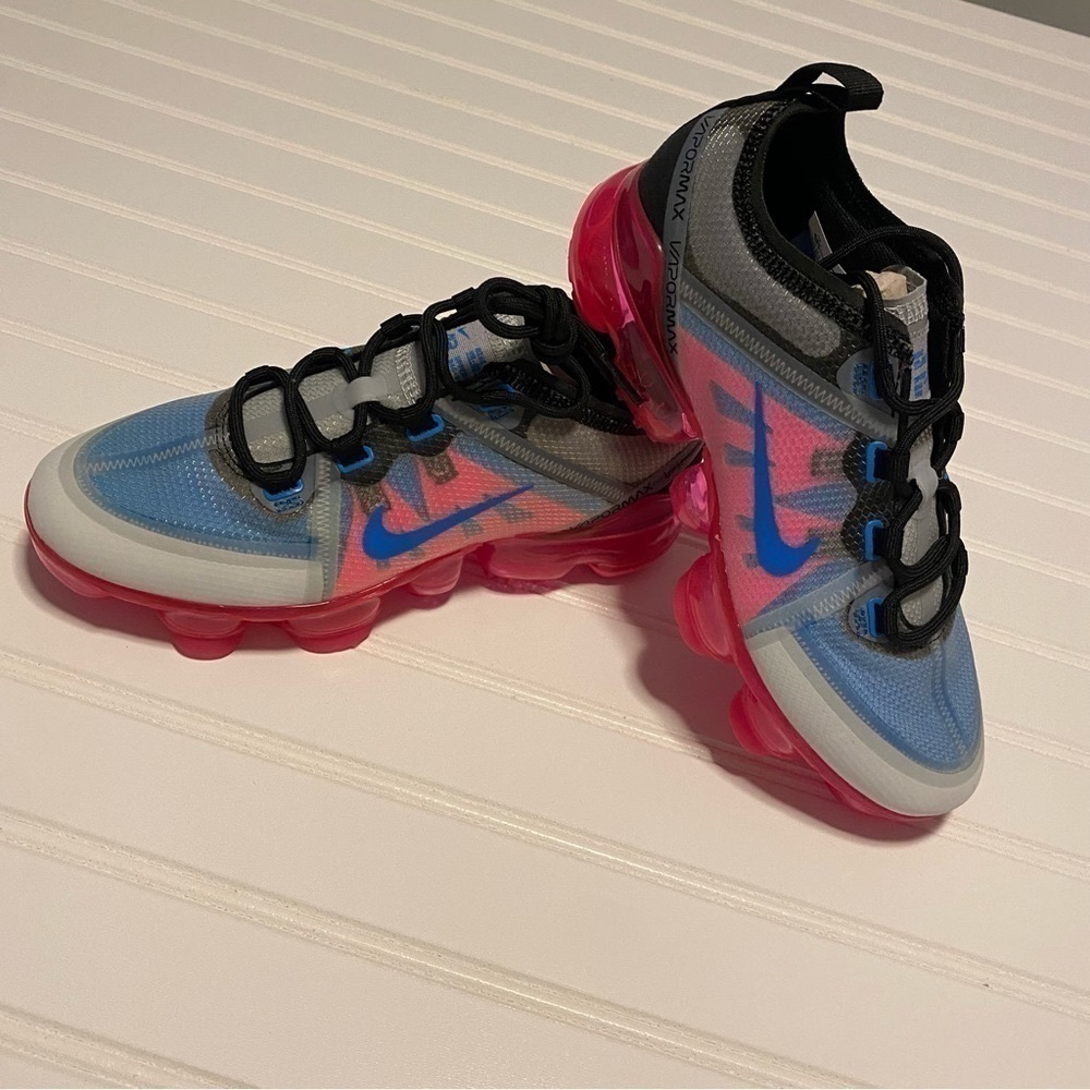 Nike Air VaporMax 2019 GS Photo Blue Pink Blast Size 4.5Y Women 6 AJ2616-008 NWT